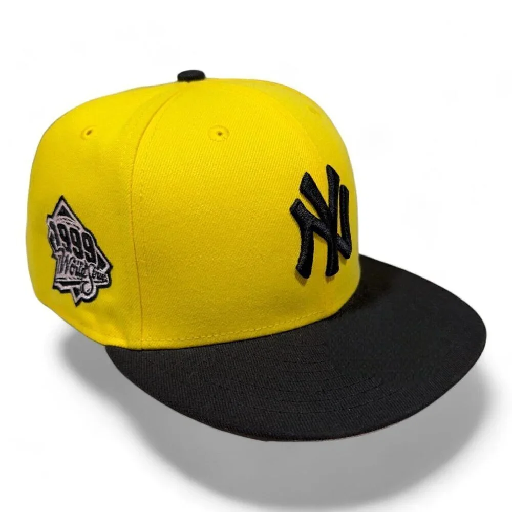 New Era New York Yankees 59FIFTY Hat Cap 1999 World Series Side Patch 7 5/8 _A1 - Picture 2 of 11